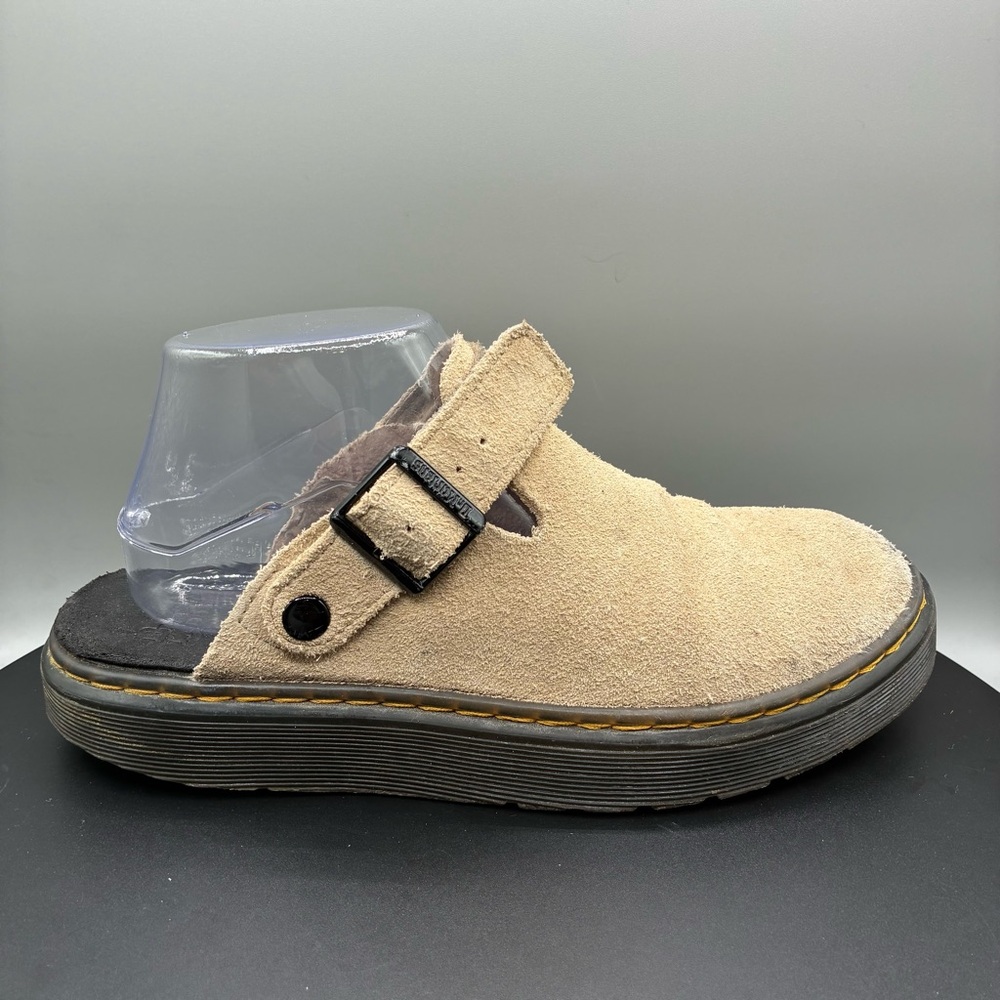 Dr. Martens Carlson Slingback Mules Women’s 8 Beige Leather Slip On
